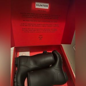 HUNTER Original Short Back Adjustable Rain Boot Size 8